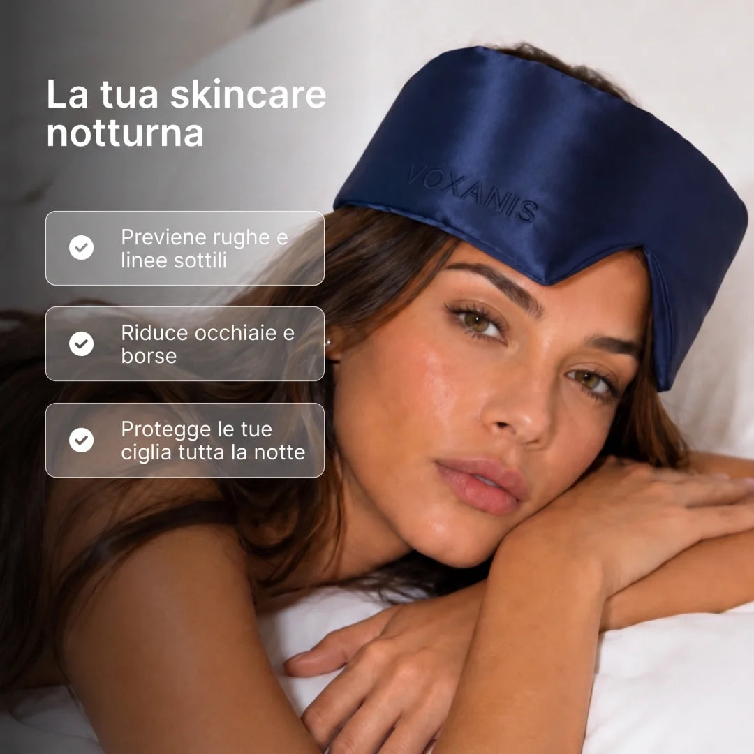 La tua skincare notturna con la mascherina in seta Voxanis