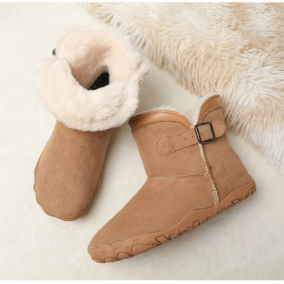 Warm faux-fur lining of the Barecozy Winter Boot