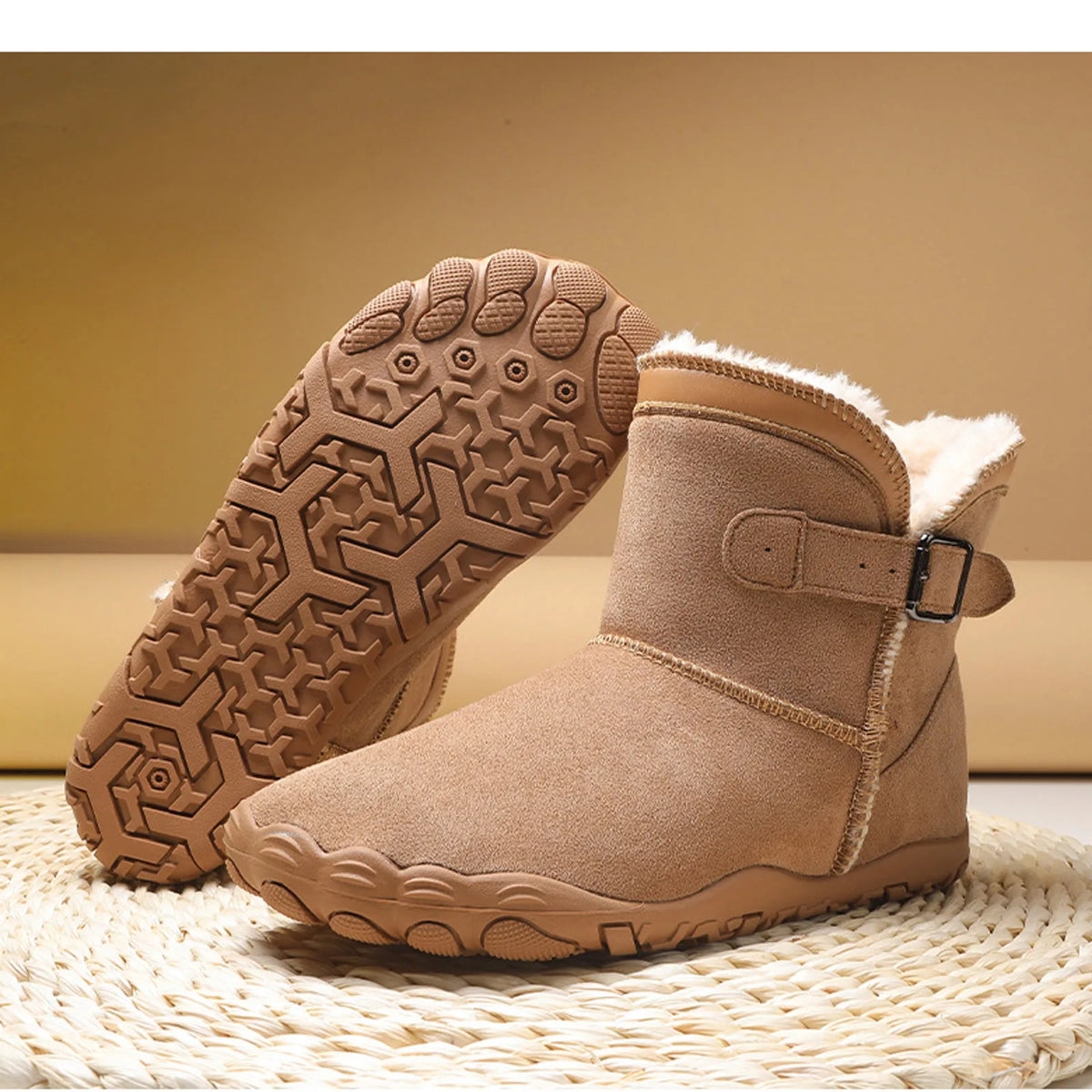 Non-slip deep-tread sole of the Barecozy Winter Boot